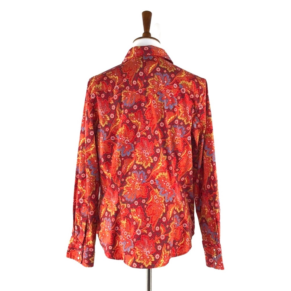 Pendleton Red Print Button Down Shirt, Medium - image 4